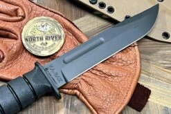 USMC KA-BAR Knife Spartan MagnaCut Black Blade W/ Tan Kydex Sheath (USA)