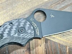 Custom Spyderco Para 3 Knife 3" S45VN All Black Tactical Basket Weave Carbon Fiber "TacP" 9 Custom Spyderco Para 3 Knife 3" S45VN All Black Tactical Basket Weave Carbon Fiber "TacP" -Helle Shop spyderco custom spyderco para 3 knife 3 s45vn all black tactical basket weave carbon fiber tacp 41989869895892