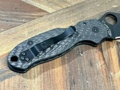 Custom Spyderco Para 3 Knife 3" S45VN All Black Tactical Basket Weave Carbon Fiber "TacP" 7 Custom Spyderco Para 3 Knife 3" S45VN All Black Tactical Basket Weave Carbon Fiber "TacP" -Helle Shop spyderco custom spyderco para 3 knife 3 s45vn all black tactical basket weave carbon fiber tacp 41989869928660