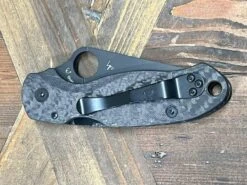 Custom Spyderco Para 3 Knife 3" S45VN All Black Tactical Basket Weave Carbon Fiber "TacP" 8 Custom Spyderco Para 3 Knife 3" S45VN All Black Tactical Basket Weave Carbon Fiber "TacP" -Helle Shop spyderco custom spyderco para 3 knife 3 s45vn all black tactical basket weave carbon fiber tacp 41989869994196