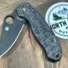 Custom Spyderco Para 3 Knife 3" S45VN Black Blade All Ti Rainbow Drop Carbon Fiber "Black Beauty"