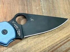 Custom Spyderco Para 3 Knife S45VN Black Blade, Titanium Handles Clip "Nautical Night" (USA) -Helle Shop spyderco custom spyderco para 3 knife s45vn black blade titanium handles clip nautical night usa 41989871272148