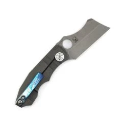 Custom Spyderco Stovepipe Folding Knife 2.78" CPM-20CV Dark Stonewashed Cleaver Blade (Smoked Pipe) -Helle Shop spyderco custom spyderco stovepipe folding knife 2 78 cpm 20cv dark stonewashed cleaver blade smoked pipe 41989870256340