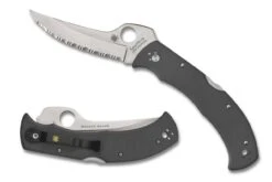 Spyderco Massad Ayoob C60GSGY Limited Edition Folding Knife 3.69" CruWear Satin Serrated Gray G10 -Helle Shop spyderco spyderco massad ayoob c60gsgy limited edition folding knife 3 69 cruwear satin serrated gray g10 39930534559956