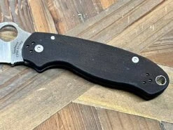 Spyderco Para 3 C223GPDBCK Knife 3" S110V Satin Blade Black Handles G10 (USA) -Helle Shop spyderco spyderco para 3 c223gpdbck knife 3 s110v satin blade black handles g10 usa 39393766506708