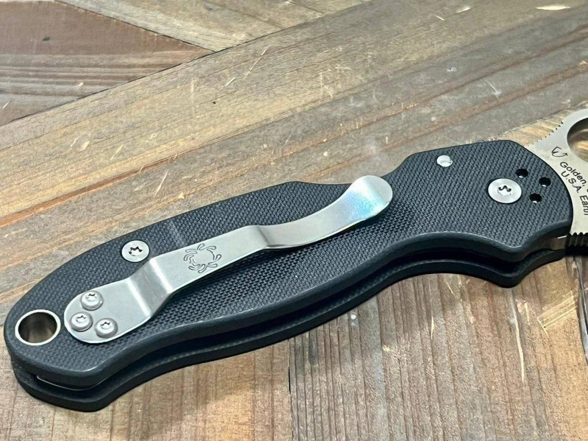 Spyderco Para 3 C223GPDBL Knife 3" S110V Satin Black G10 (USA) 6 Spyderco Para 3 C223GPDBL Knife 3" S110V Satin Black G10 (USA) - Image 6