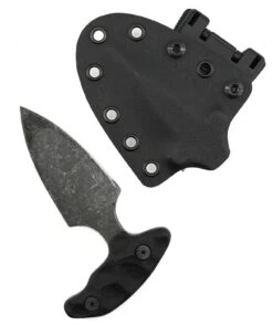 Stroup Knives SD1 Push Dagger EDC Fixed Blade Knife 2.5" 1095 Hand Carved Black G10 Handles Kydex Sheath -Helle Shop stroup knives stroup knives sd1 push dagger edc fixed blade knife 2 5 1095 hand carved black g10 handles kydex sheath 40224809156820