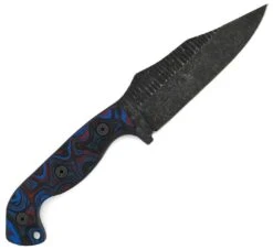 Stroup Knives TU1 Tactical Use Fixed Blade Knife 5" 1095 Hand Carved Clip Point Blade Milled Black Blue Red G10 Handles -Helle Shop stroup knives stroup knives tu1 tactical use fixed blade knife 5 1095 hand carved clip point blade milled black blue red g10 handles 40210350997716