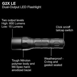 SureFire G2X LE Compact LED Flashlight 600 Lumen Tactical Light (USA) -Helle Shop surefire surefire g2x le compact led flashlight 600 lumen tactical light usa 39393773617364