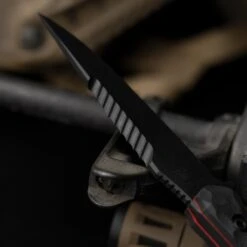 Toor Darter Fixed Blade Knife 4.25" CPM-S35VN Black Etched Double Edge Sawback Shadow Black G10 Handles (USA) -Helle Shop toor darter fixed blade knife 4 25 cpm s35vn black etched double edge sawback shadow black g10 handles usa north river outdoors 7