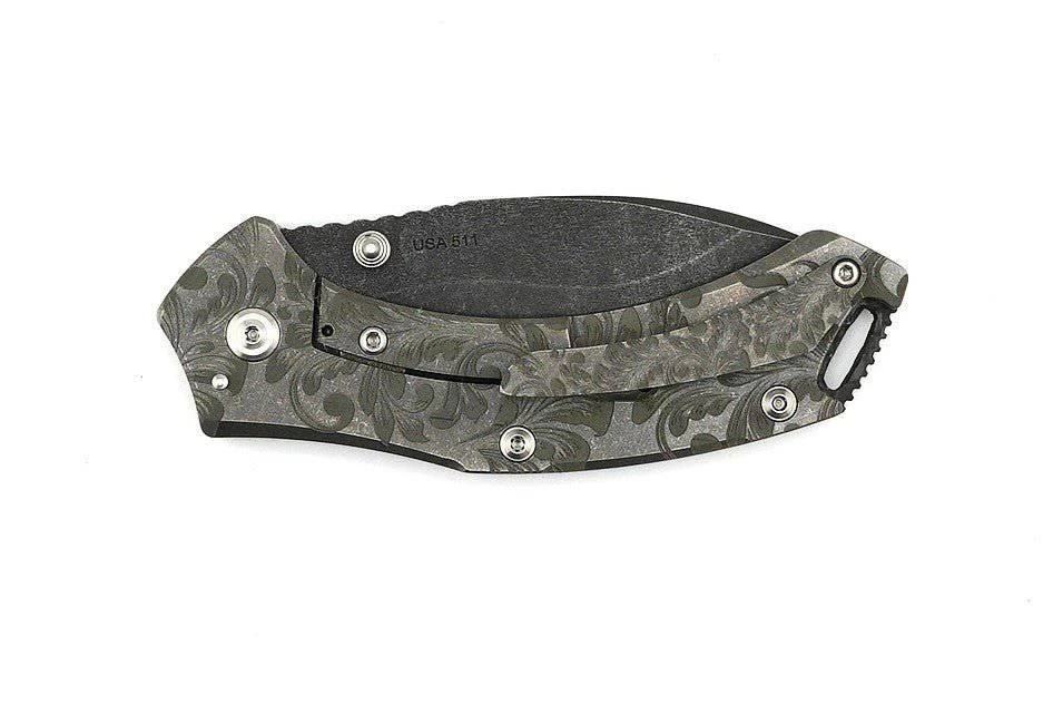 Custom Engraved Toor Knives XT1 Bravo Carbon Fiber Folding Knife CPM S35VN (USA) 4 Custom Engraved Toor Knives XT1 Bravo Carbon Fiber Folding Knife CPM S35VN (USA) - Image 4