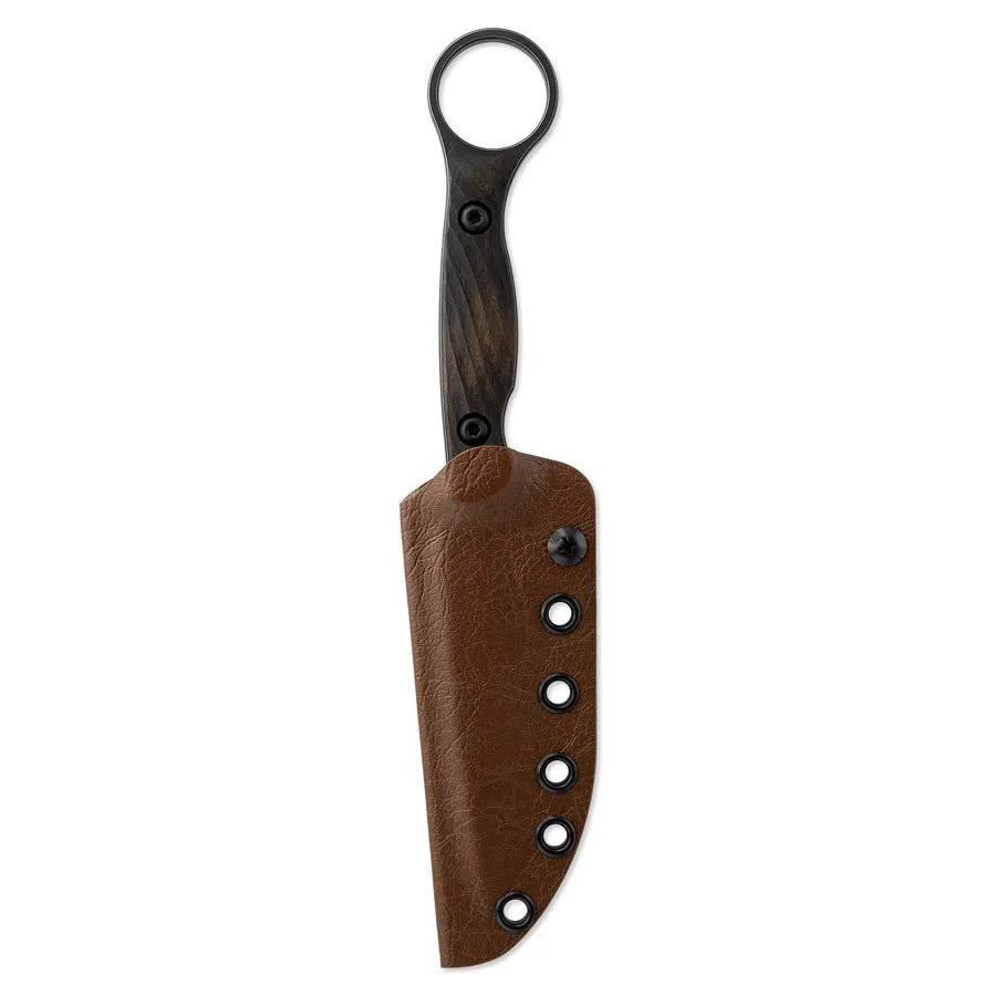 Toor Anaconda Outlaw Fixed Blade 3.75" CPM-3V Black Oxide Drop Point Ebony Wood Handles (USA) 3 Toor Anaconda Outlaw Fixed Blade 3.75" CPM-3V Black Oxide Drop Point Ebony Wood Handles (USA) - Image 3