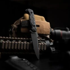 Toor Darter Fixed Blade Knife 4.25" CPM-S35VN Black Etched Double Edge Sawback Shadow Black G10 Handles (USA) -Helle Shop toor knives toor darter fixed blade knife 4 25 cpm s35vn black etched double edge sawback shadow black g10 handles usa 39408845848788