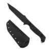 Toor Darter T Fixed Blade Knife 4.25" M4 Sawback Shadow Black G10 Handles W/ Red Inlays (USA)