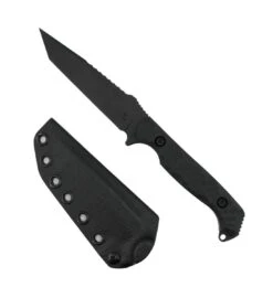 Toor Darter T Fixed Blade Knife 4.25" M4 Sawback Shadow Black G10 Handles W/ Red Inlays (USA)