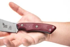 TOPS Knives TOPS CPCKFE-01 Camp Creek Fire Edition Tumbled S35VN Red Black G10 Fixed Blade -Helle Shop tops knives tops cpckfe 01 camp creek fire edition tumbled s35vn red black g10 fixed blade 39393806844116