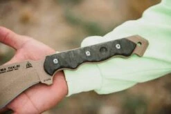 TOPS Knives CUMA TAK-RI 3.5 Fixed 7" Tan Kukri Blade Micarta Onlays Nylon Sheath -Helle Shop tops knives tops knives cuma tak ri 3 5 fixed 7 tan kukri blade micarta onlays nylon sheath 39755230642388