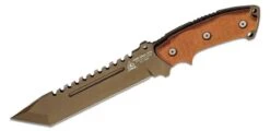 TOPS Knives TOPS Steel Eagle 107D Delta Class Fixed 7.63" Tanto Blade Tan/Black Micarta Handle SE107D-2DC (USA)