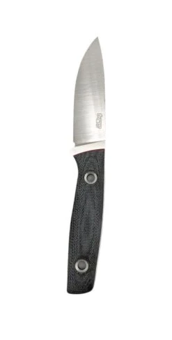 TRC Classic Freedom Satin Fixed Blade Black Canvas Micarta Red Liner Sheath
