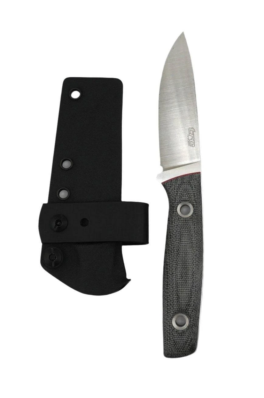 TRC Classic Freedom Satin Fixed Blade Black Canvas Micarta Red Liner Sheath 2 TRC Classic Freedom Satin Fixed Blade Black Canvas Micarta Red Liner Sheath - Image 2