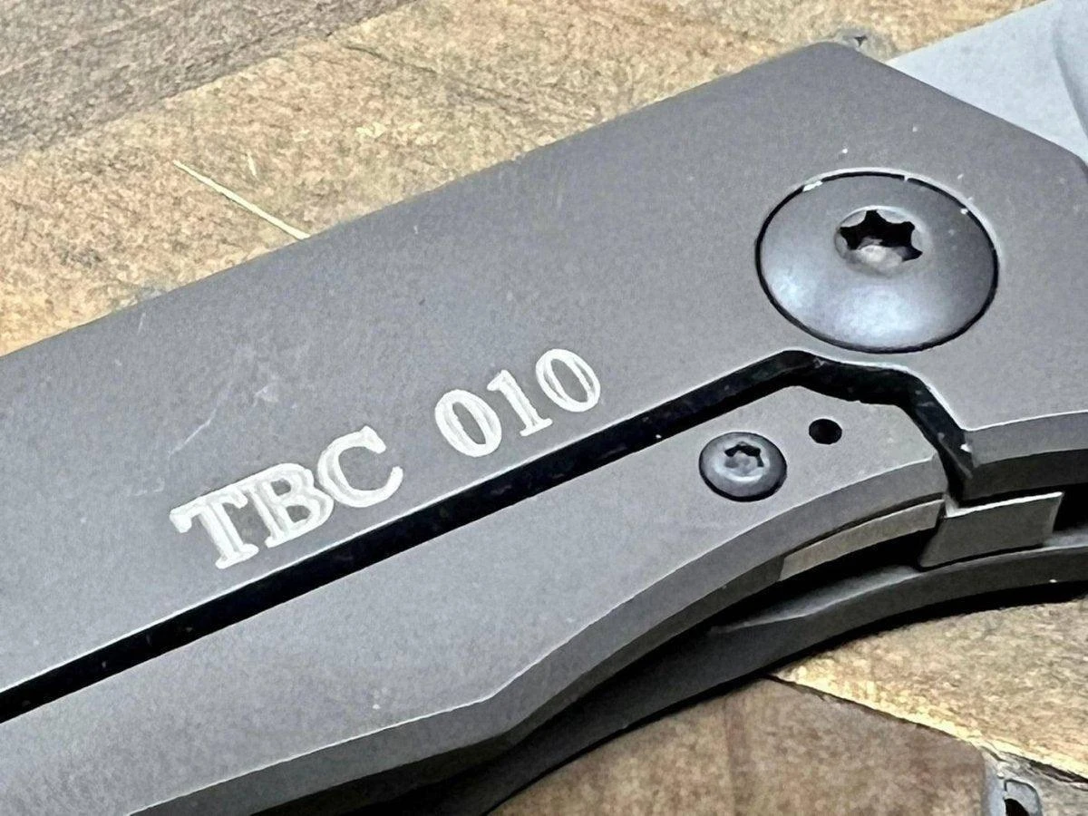 Trevor Burger Custom Knives TBC-URBANXL M390 Stonewashed Plain Blade Titanium Handles 9 Trevor Burger Custom Knives TBC-URBANXL M390 Stonewashed Plain Blade Titanium Handles - Image 9