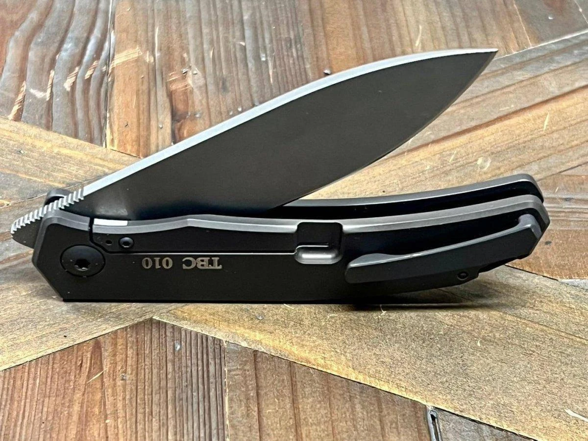 Trevor Burger Custom Knives TBC-URBANXL M390 Stonewashed Plain Blade Titanium Handles 8 Trevor Burger Custom Knives TBC-URBANXL M390 Stonewashed Plain Blade Titanium Handles - Image 8