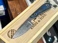 White River Custom M1 Carbon Fiber Blue G10 Hybrid Burl S35VN (USA) -Helle Shop white river knives white river custom m1 carbon fiber blue g10 hybrid burl s35vn usa 39393823490260