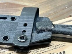 White River Exodus 4 Fixed Blade Knife 3.88" S35VN Stonewashed Black Canvas Micarta (USA) -Helle Shop white river knives white river exodus 4 fixed blade knife 3 88 s35vn stonewashed black canvas micarta usa 39393823981780