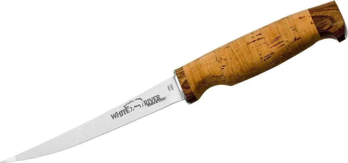 White River Fillet Knife 6" 440C Blade, Cork Handle - WRF6-CRK 2 White River Fillet Knife 6" 440C Blade, Cork Handle - WRF6-CRK - Image 2